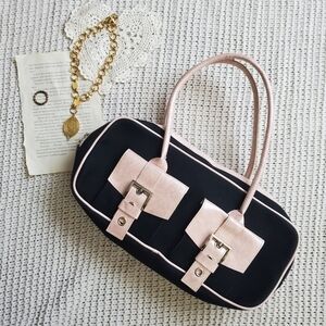 Pink and Black Women's Shoulder Bag